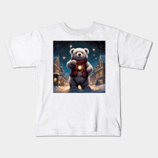 Teddy celebrating New Year Kids T-Shirt